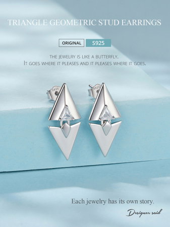 Cercei argint geometrici [13]