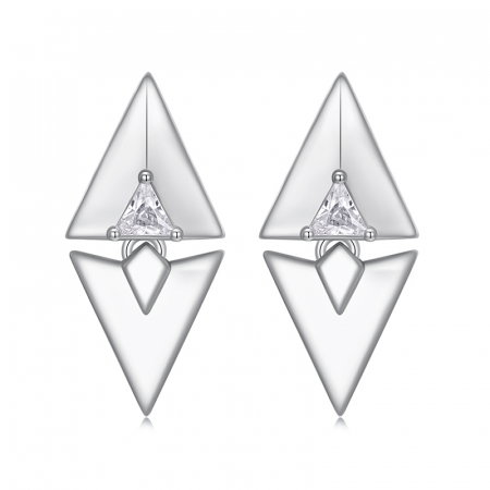 Cercei argint geometrici