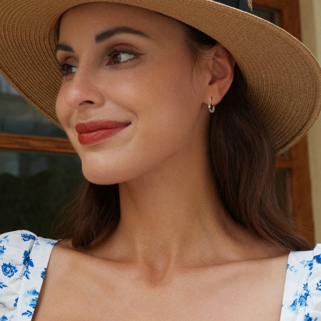 Cercei argint geometrici [3]