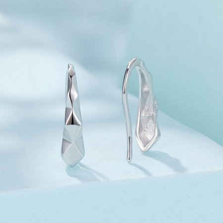 Cercei argint geometrici cu carlig [2]