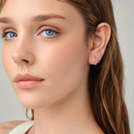 Cercei argint geometrici cu carlig [1]