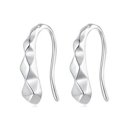 Cercei argint geometrici cu carlig