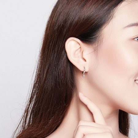 Cercei argint geometrici placati cu rodiu [4]