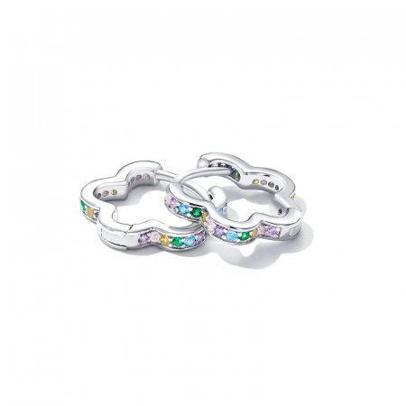 Cercei argint ghirlanda de zirconii [2]