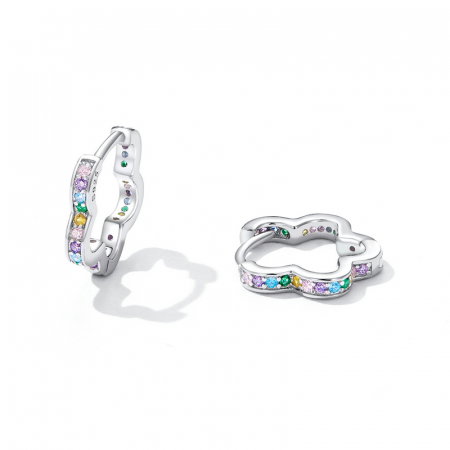 Cercei argint ghirlanda de zirconii [6]