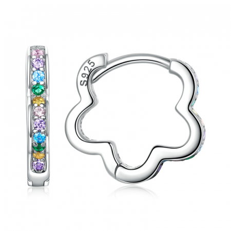 Cercei argint ghirlanda de zirconii