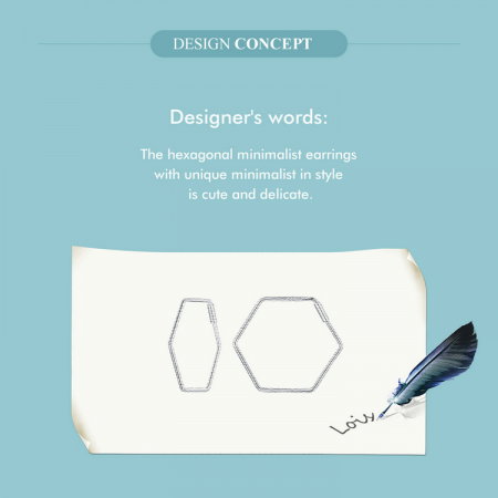 Cercei argint hexagonali [10]