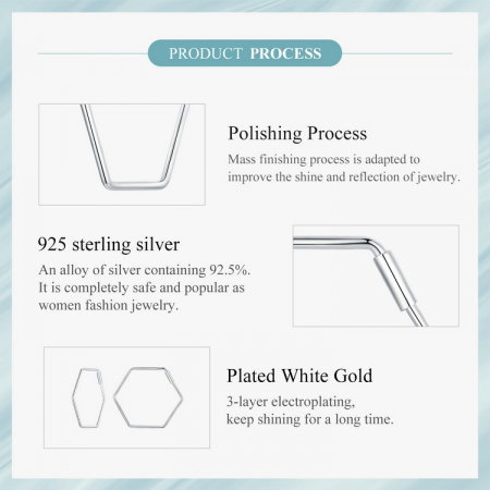 Cercei argint hexagonali [9]