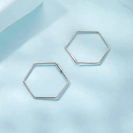 Cercei argint hexagonali [5]
