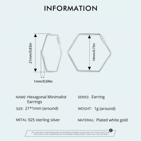 Cercei argint hexagonali [7]