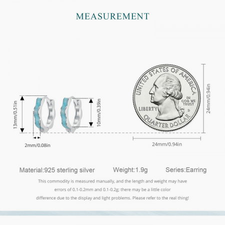 Cercei argint in forma de floare albastra [11]