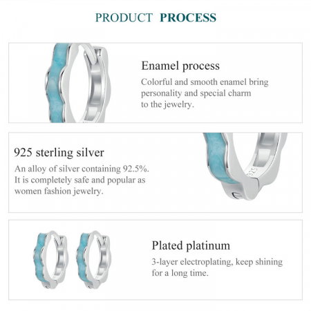 Cercei argint in forma de floare albastra [9]