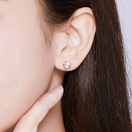 Cercei argint in forma de pisicuta cu zirconii albe [1]