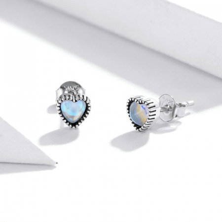 Cercei argint inima cu cristal [5]