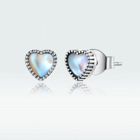 Cercei argint inima cu cristal [7]