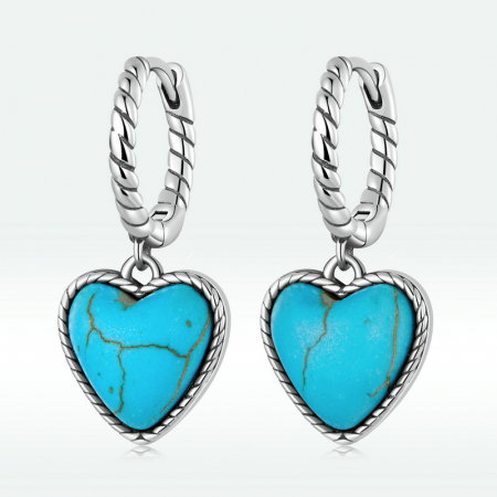 Cercei argint inima de turcoaz [5]
