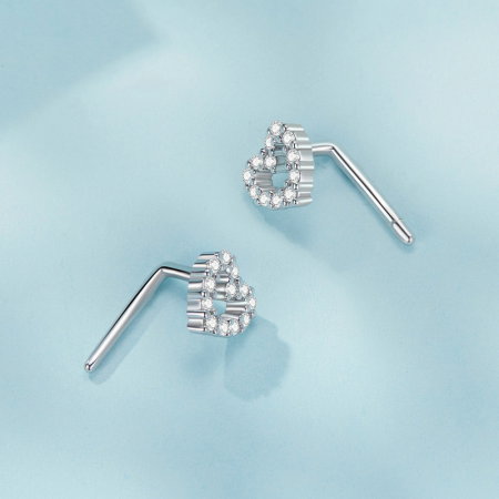 Cercei argint inima in forma de L [5]