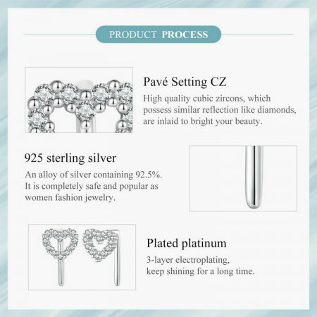 Cercei argint inima in forma de L [11]