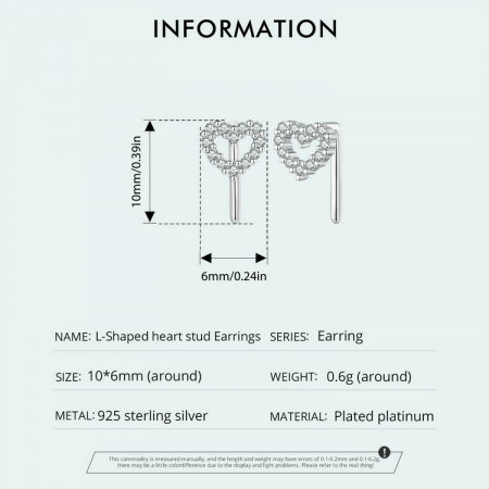 Cercei argint inima in forma de L [9]