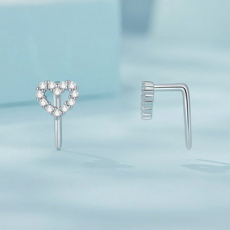 Cercei argint inima in forma de L [4]