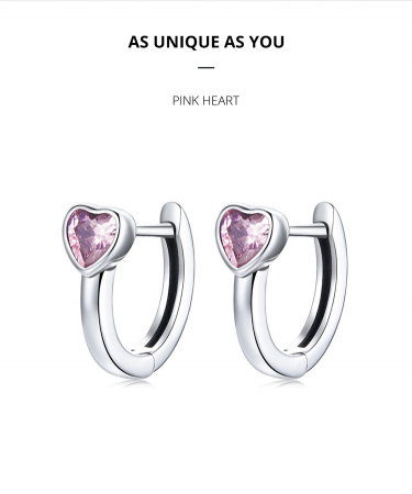 Cercei argint inima roz [9]