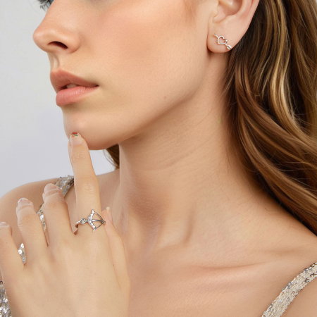 Cercei argint Inima Sagetata [9]