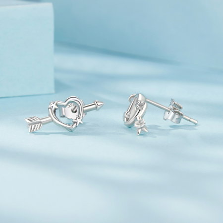 Cercei argint Inima Sagetata [4]