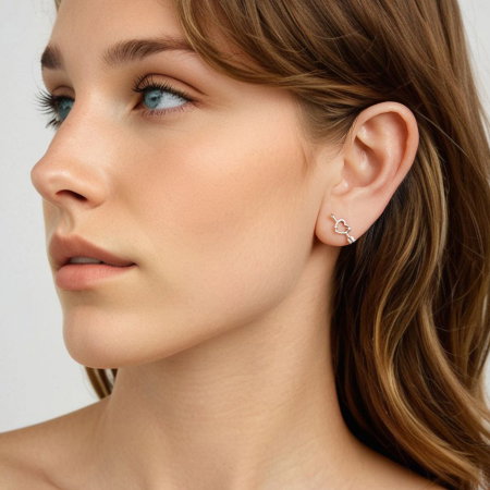 Cercei argint Inima Sagetata [3]