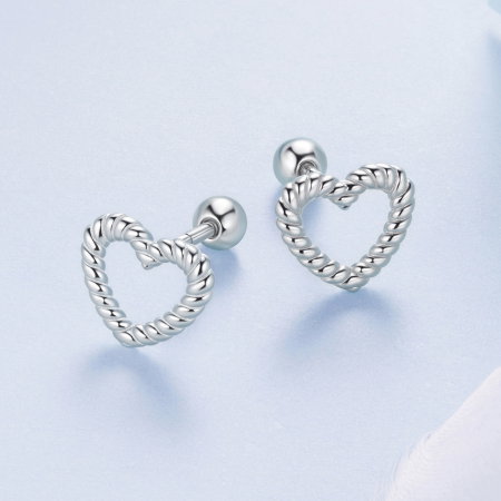 Cercei argint inimioara cu surub [4]