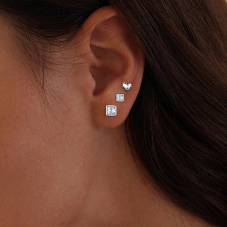 Cercei argint inimioare 3D [5]