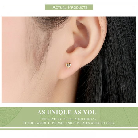 Cercei argint inimioare 4 mm [9]