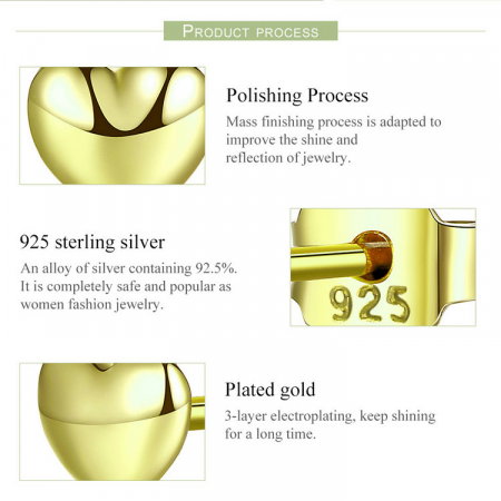 Cercei argint inimioare 4 mm [6]