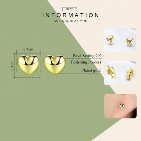 Cercei argint inimioare 4 mm [5]