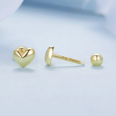 Cercei argint inimioare 5 mm [5]