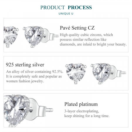 Cercei argint inimioare sclipitoare [8]