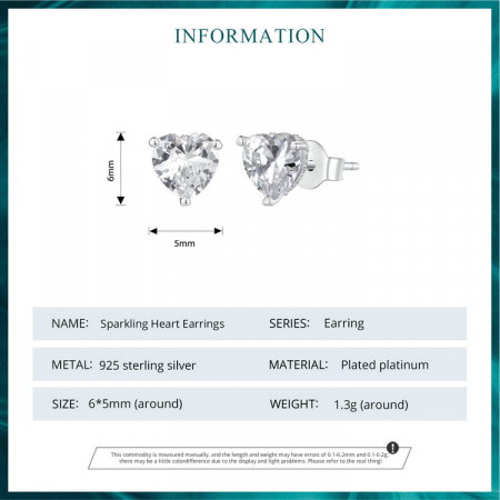 Cercei argint inimioare sclipitoare [9]