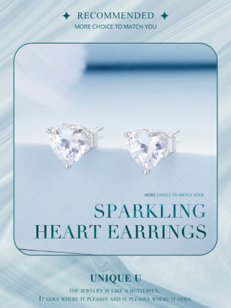 Cercei argint inimioare sclipitoare [13]