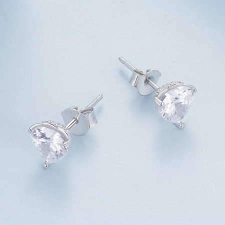 Cercei argint inimioare sclipitoare [5]