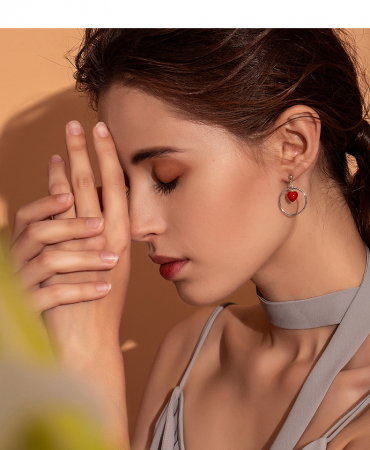 Cercei argint inimioare si cercuri [1]