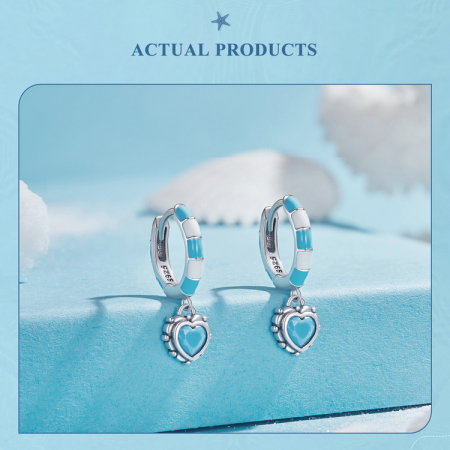 Cercei argint inimioare turcoaz [17]