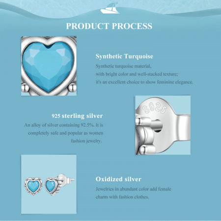 Cercei argint inimioare turcoaz [13]