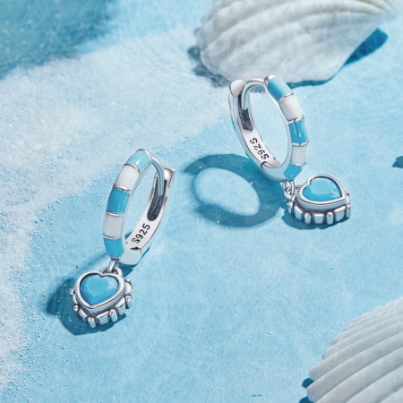 Cercei argint inimioare turcoaz [5]