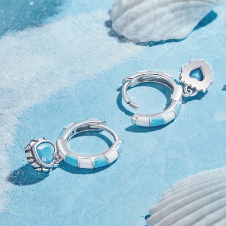 Cercei argint inimioare turcoaz [7]