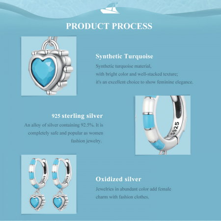 Cercei argint inimioare turcoaz [15]