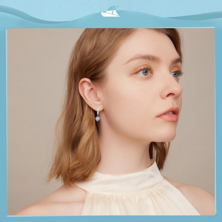 Cercei argint inimioare turcoaz [1]