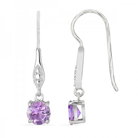Cercei argint Isadora, 925, cu ametist brazilian - EVA0038 [1]