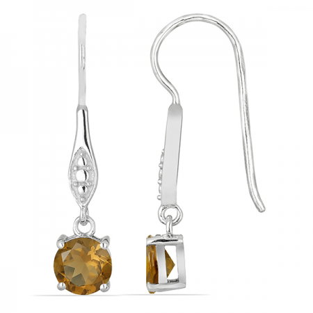 Cercei argint Isadora, 925, cu cuart culoarea mierii - EVA0040 [1]