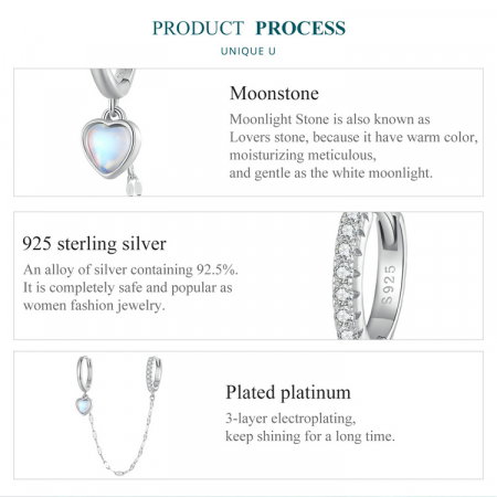 Cercel argint cu dubla prindere, lant si piatra lunii [9]