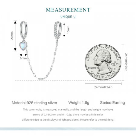 Cercel argint cu dubla prindere, lant si piatra lunii [11]