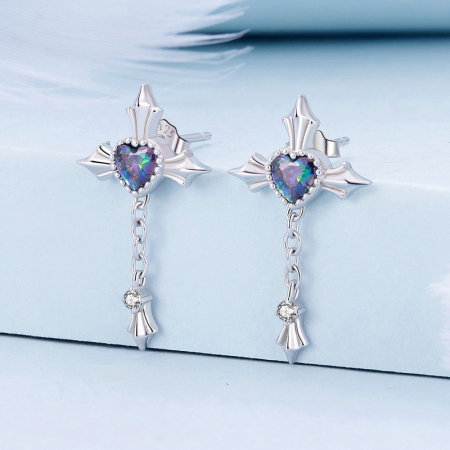 Cercei argint lant incrucisat [4]